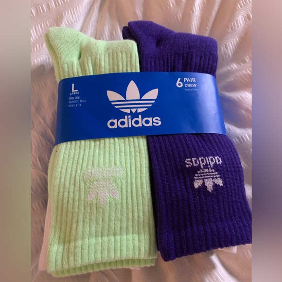 Adidas Men's / Woman’s Colorful Crew Socks Set - Picture 3 of 9
